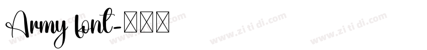 Army font字体转换